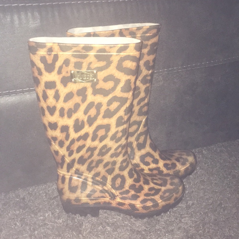 Guess Animal Print Rain Boots